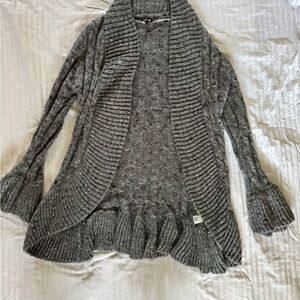 Apt. 9 Gray Chunky Knit Cardigan Sweater